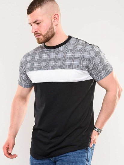 D555 Vista Couture Cut And Sew Curved Hem T-Shirt - T-shirts - Grote Maten T-shirts Heren