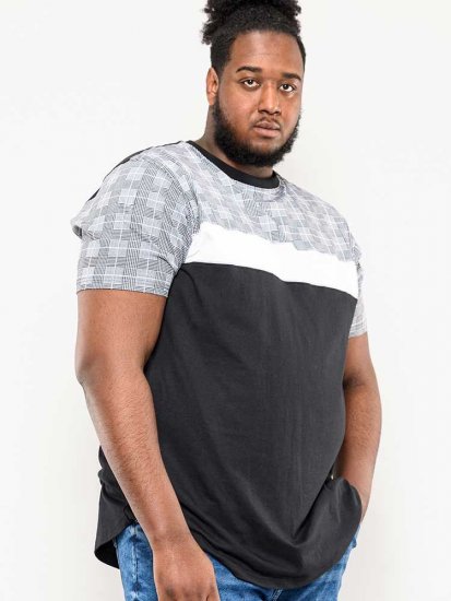 D555 Vista Couture Cut And Sew Curved Hem T-Shirt - T-shirts - Grote Maten T-shirts Heren