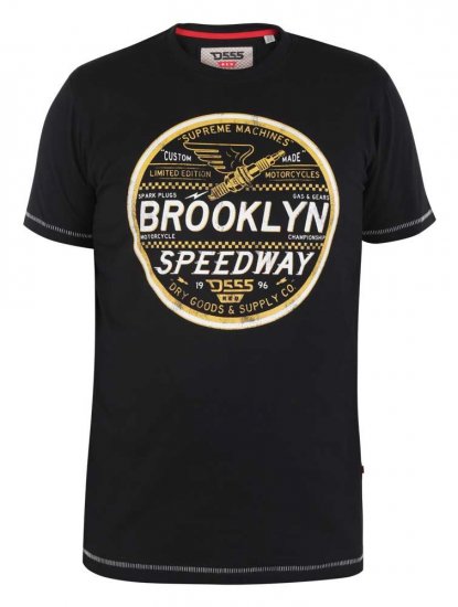 D555 Wadebridge Speedway Printed T-Shirt - T-shirts - Grote Maten T-shirts Heren