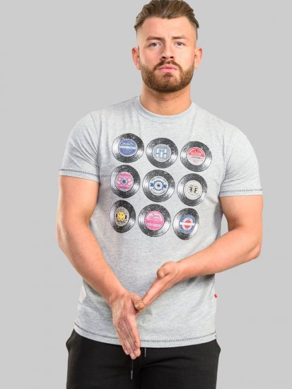 D555 Hexworth Vinyl Records Printed T-Shirt - T-shirts - Grote Maten T-shirts Heren