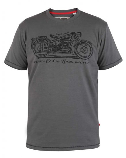 D555 Puxton Motorbike Printed T-Shirt - T-shirts - Grote Maten T-shirts Heren