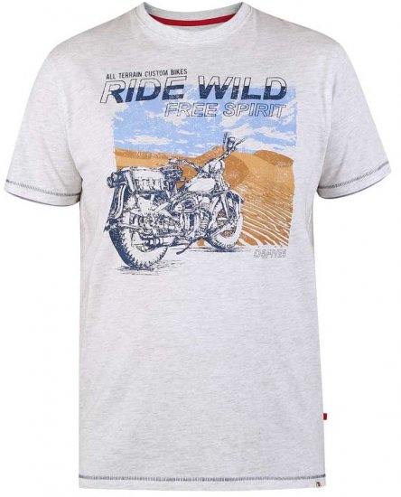 D555 LANGDON Printed T-Shirt - T-shirts - Grote Maten T-shirts Heren