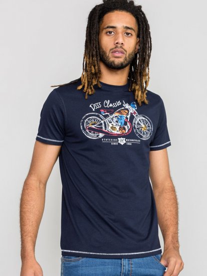 D555 DENTON Motorbike Printed T-Shirt - T-shirts - Grote Maten T-shirts Heren