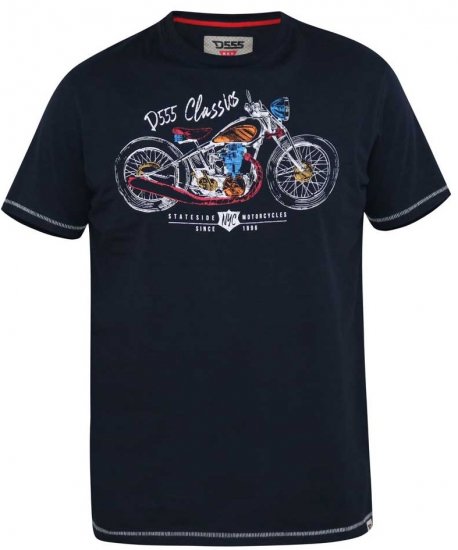 D555 DENTON Motorbike Printed T-Shirt - T-shirts - Grote Maten T-shirts Heren