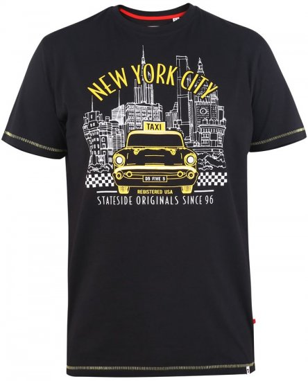 D555 WINGMORE Printed T-Shirt - T-shirts - Grote Maten T-shirts Heren