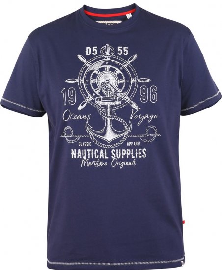 D555 CANTERBURY Printed T-Shirt - T-shirts - Grote Maten T-shirts Heren
