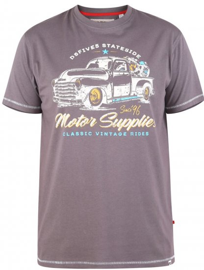 D555 BARMING Printed T-Shirt - T-shirts - Grote Maten T-shirts Heren