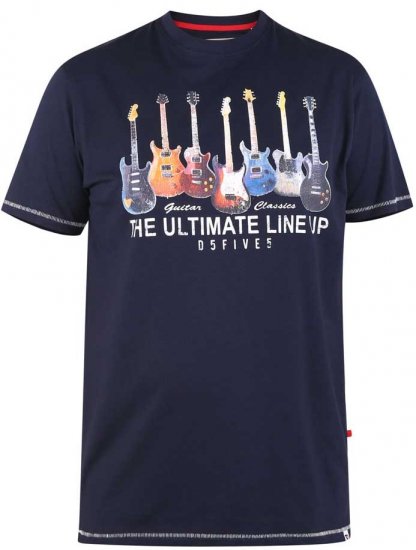 D555 PICKEMHAM Printed T-Shirt - T-shirts - Grote Maten T-shirts Heren