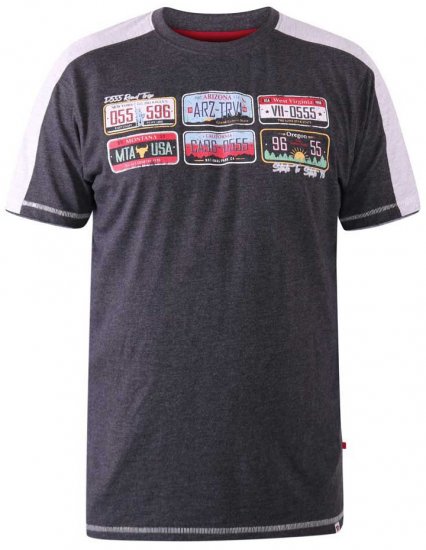 D555 SOHO American Number Plate T-Shirt - T-shirts - Grote Maten T-shirts Heren