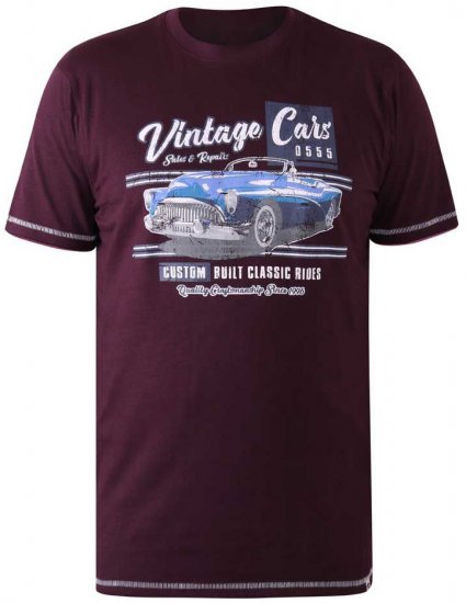 D555 BUCKHURST Vintage Cars T-Shirt - T-shirts - Grote Maten T-shirts Heren