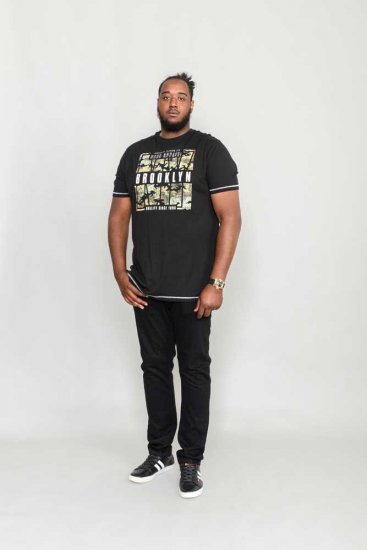 D555 BRICKET Camo Brooklyn T-Shirt - T-shirts - Grote Maten T-shirts Heren