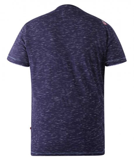 D555 Warner Guitar Printed T-Shirt Navy - T-shirts - Grote Maten T-shirts Heren