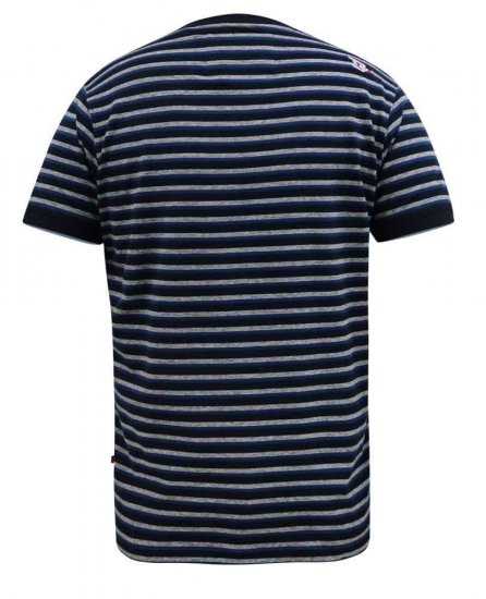 D555 Beamont Jacquard Stripe T-Shirt - T-shirts - Grote Maten T-shirts Heren
