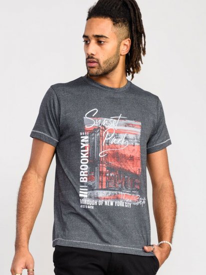 D555 Bramfield Sunset Park Brooklyn Printed T-Shirt - T-shirts - Grote Maten T-shirts Heren