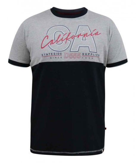 D555 Juniper California Printed T-Shirt - T-shirts - Grote Maten T-shirts Heren