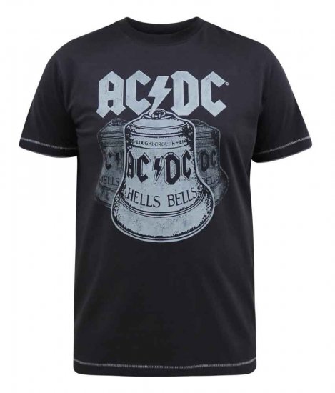D555 Highway Official AC/DC Hells Bells Printed T- Shirt - T-shirts - Grote Maten T-shirts Heren