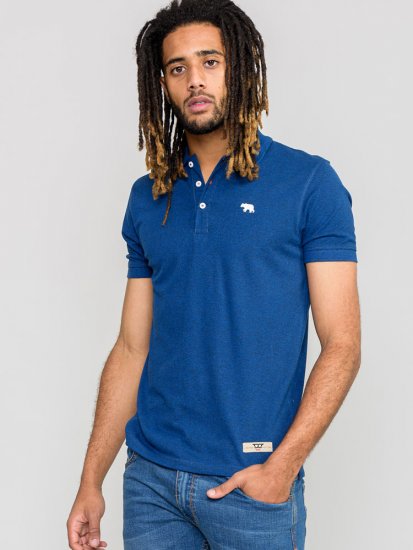 D555 WINCHESTER Blue Polo Shirt - Polo shirts - Grote Maten Poloshirts Heren