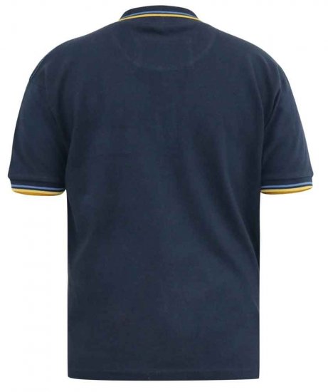 D555 Hamford Pique Polo Shirt Navy - Polo shirts - Grote Maten Poloshirts Heren