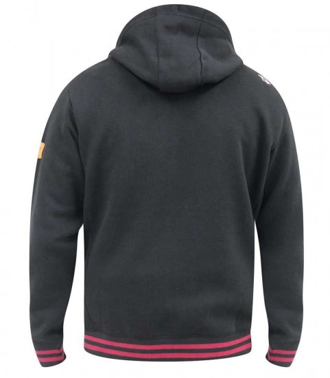 D555 Patrick Full Zip Hoody With 'Motorcycle' Chest Print - Sweaters & hoodies - Sweaters & Hoodies Grote Maten Heren