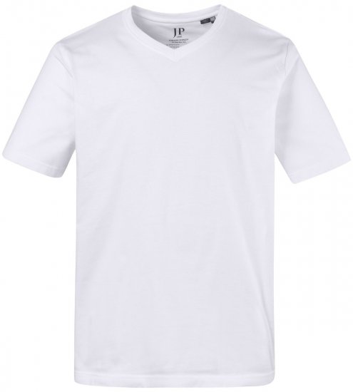 JP1880 702415 T-shirt met V-hals Wit - T-shirts - Grote Maten T-shirts Heren