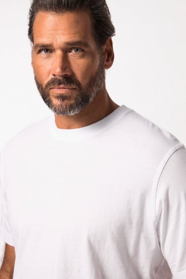 JP1880 702558 T-shirt met ronde hals Wit - T-shirts - Grote Maten T-shirts Heren