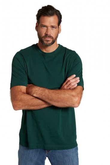 JP1880 702558 T-shirt met ronde hals Donkergroen - T-shirts - Grote Maten T-shirts Heren