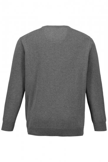 JP1880 708261 Gebreide trui met ronde hals Grijs gemêleerd - Sweaters & hoodies - Sweaters & Hoodies Grote Maten Heren
