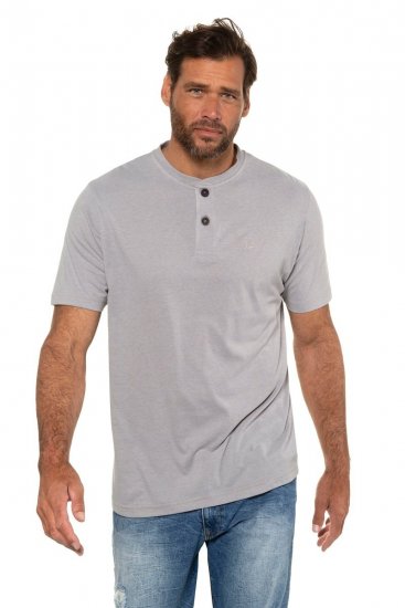 JP1880 708420 Henley T-shirt 2-pack Grijs gemêleerd - T-shirts - Grote Maten T-shirts Heren
