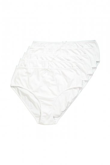 Ulla Popken 710201 Slips 5-pack Wit - Slips - 