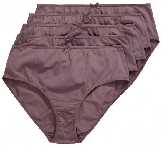 Ulla Popken 710201 Slips 5-pack Bruin - Slips - 