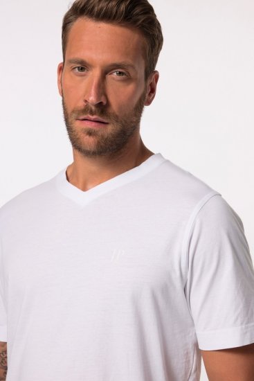 JP1880 711318 T-shirt met V-hals 2-pack Wit - T-shirts - Grote Maten T-shirts Heren