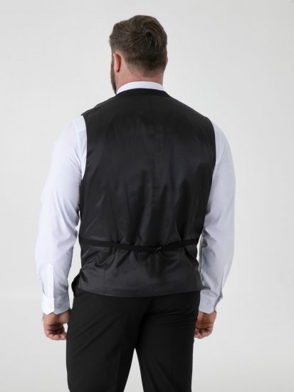 D555 Ted Gilet Zwart - Pakken - Grote Maten Kostuum Heren