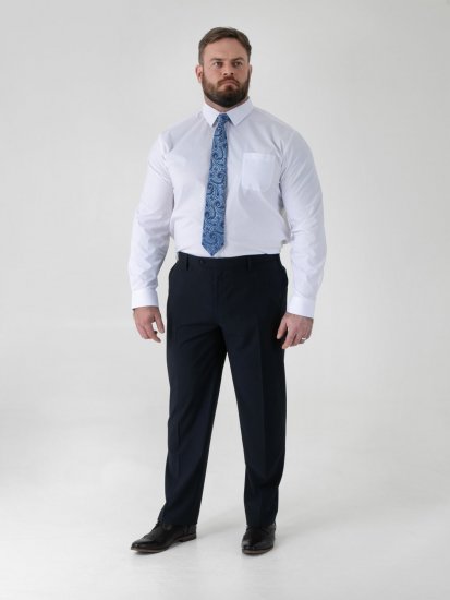 D555 Ted 4 Way Stretch Tailored Trouser Navyblauw - Pakken - Grote Maten Kostuum Heren