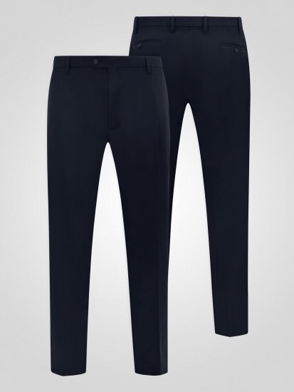 D555 Ted Pantalon Navyblauw - Pakken - Grote Maten Kostuum Heren
