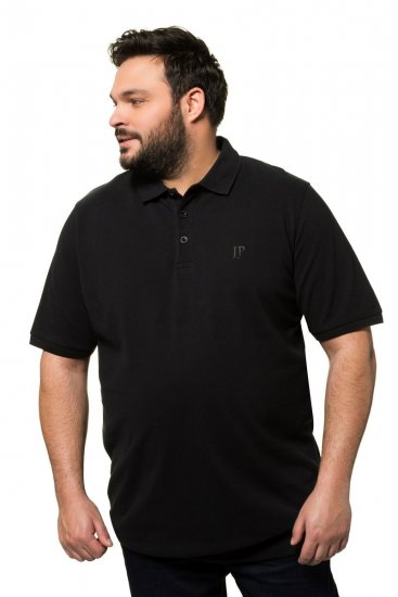 JP1880 712617 Poloshirt met buikpasvorm Zwart - Polo shirts - Grote Maten Poloshirts Heren