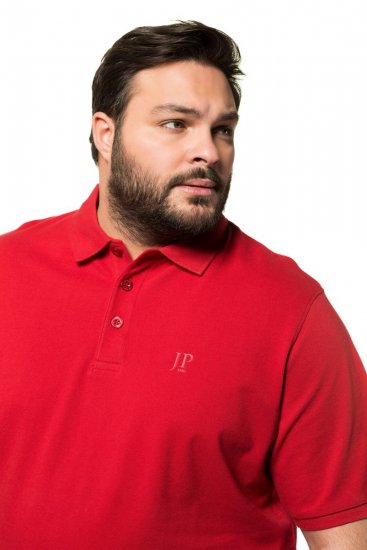 JP1880 712617 Poloshirt met buikpasvorm Chilirood - Polo shirts - Grote Maten Poloshirts Heren