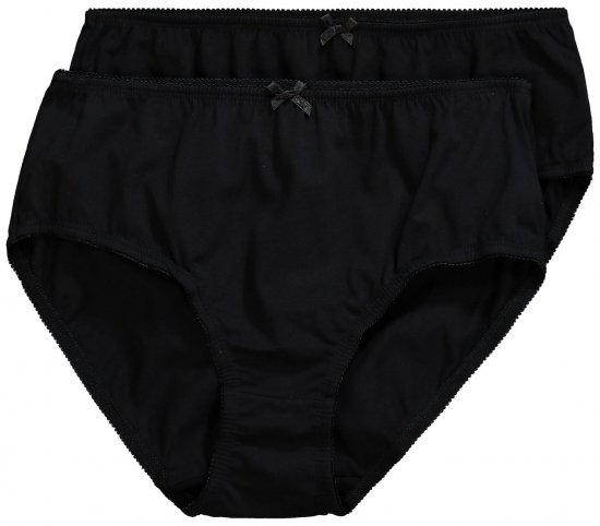 Ulla Popken 712882 Slips 2-pack Zwart - Slips - 