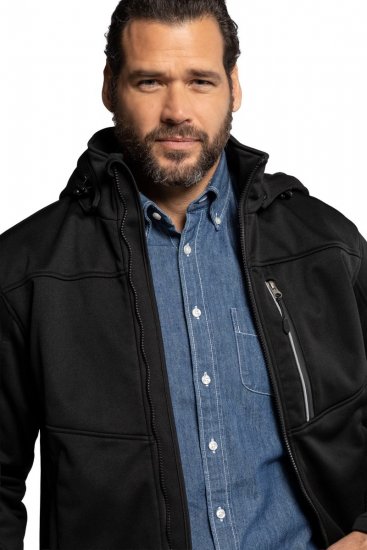 JP1880 Softshell Wind and Water Resistant Jacket Black TALL - TALL jassen - Jassen in TALL-maten