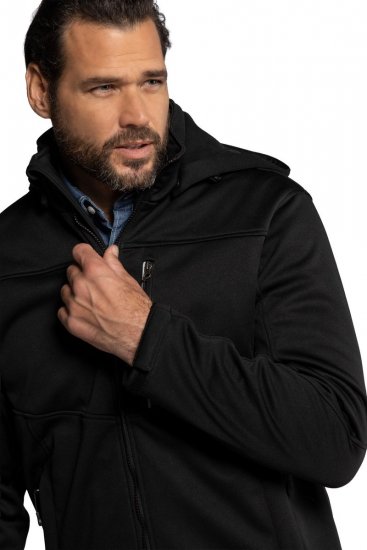 JP1880 714279 Softshell jas met fleecevoering Zwart - Jassen - Grote Maten Herenjassen