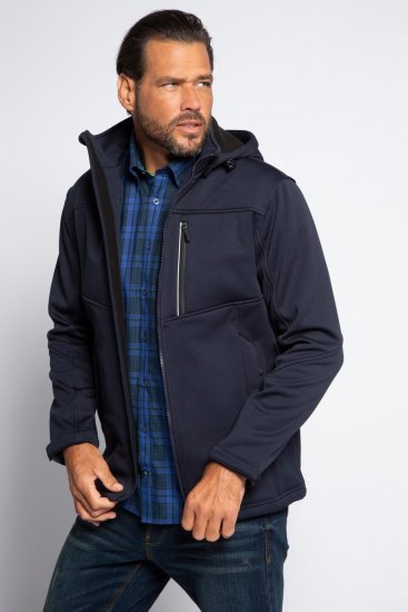 JP1880 Jacket Fleece Lined Softshell Navy - Jassen - Grote Maten Herenjassen