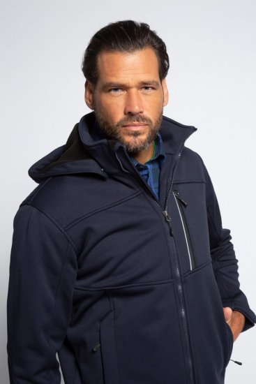 JP1880 Jacket Fleece Lined Softshell Navy - Jassen - Grote Maten Herenjassen
