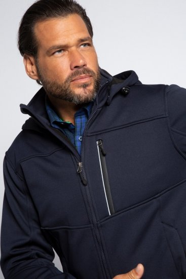 JP1880 Jacket Fleece Lined Softshell Navy - Jassen - Grote Maten Herenjassen