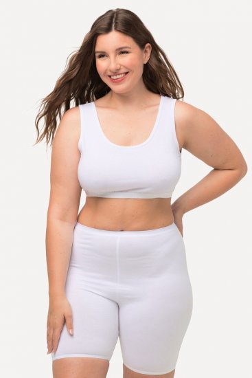 Ulla Popken 716595 Boxershorts met dijbescherming 3-pack Wit - Slips - 