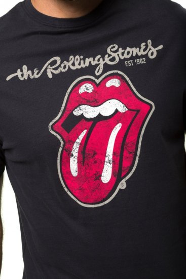 JP1880 Rolling Stones Graphic Band Comfort Fit T-Shirt Black - T-shirts - Grote Maten T-shirts Heren