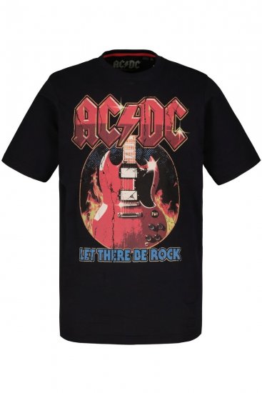 JP1880 ACDC - Let There Be Rock Vintage looking Band T-Shirt Black - T-shirts - Grote Maten T-shirts Heren