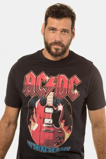 JP1880 ACDC - Let There Be Rock Vintage looking Band T-Shirt Black - T-shirts - Grote Maten T-shirts Heren