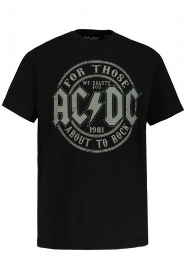JP1880 AC/DC Graphic Comfort Fit Band T-Shirt Black - T-shirts - Grote Maten T-shirts Heren