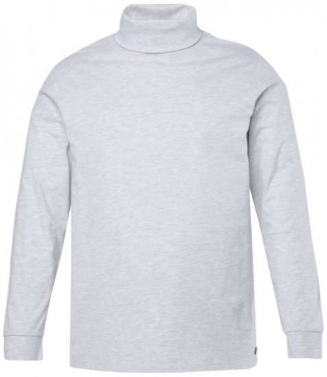 JP1880 723303 Shirt met col en lange mouwen Naturel gemêleerd TALL - TALL T-shirts - Extra lange T-shirts voor heren