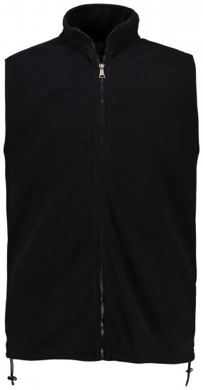 JP1880 723305 Fleecebodywarmer met opstaande kraag Zwart - Jassen - Grote Maten Herenjassen