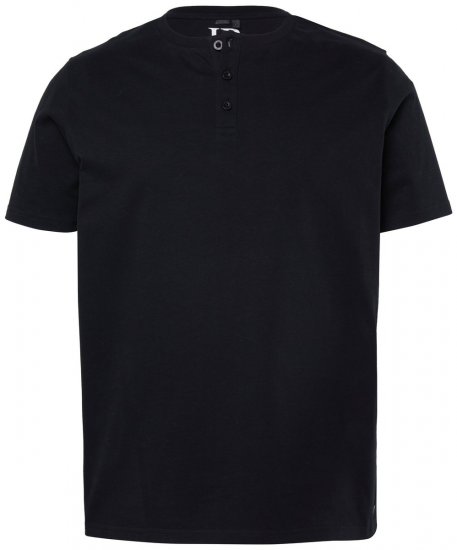 JP1880 726695 Henley-shirt Zwart TALL - TALL T-shirts - Extra lange T-shirts voor heren